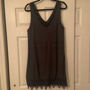 ASTR Blue/Gray Shift Dress w/ Lace Detail. Size M